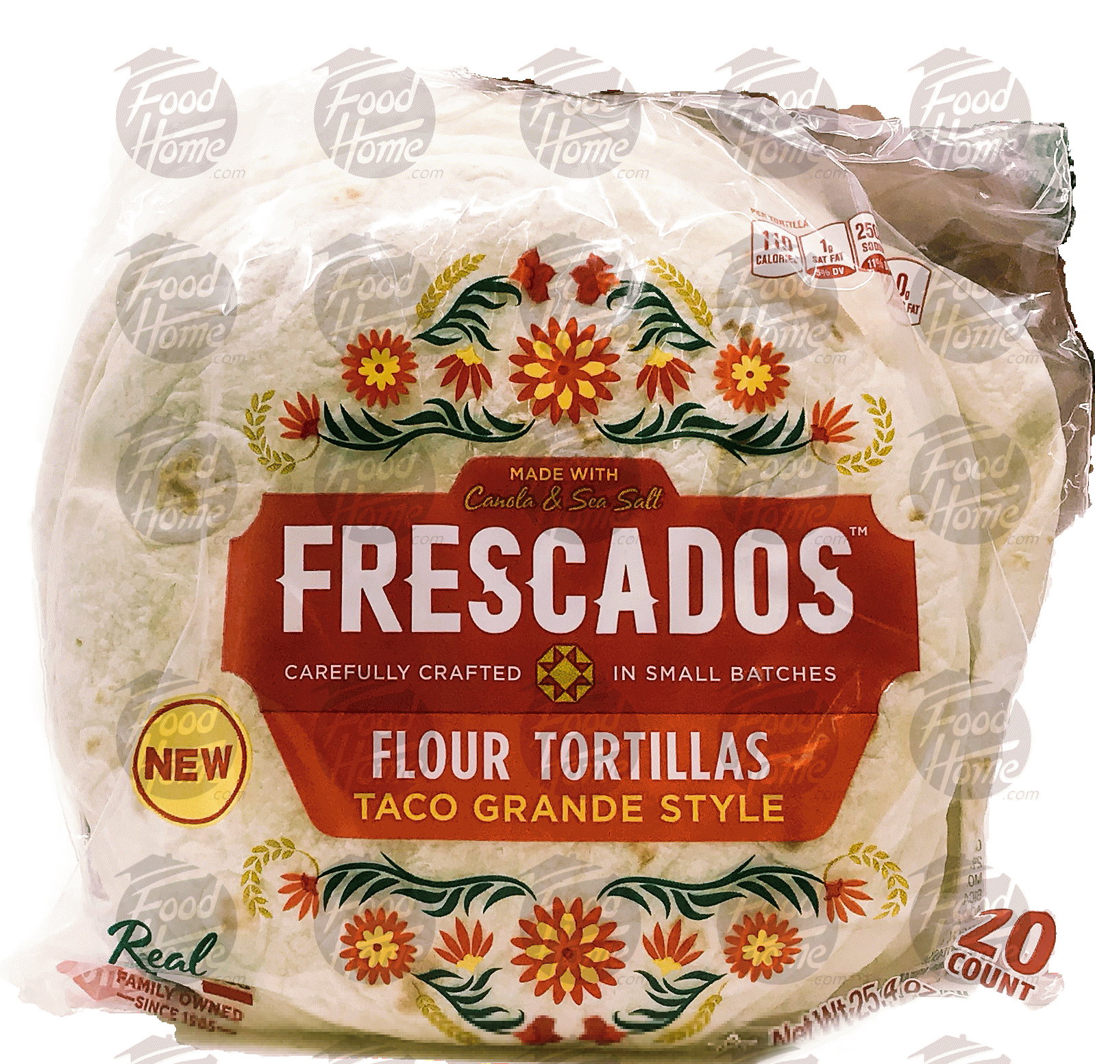 Frescados  flour tortillas taco grande style, 20 ct., resealable bag Full-Size Picture